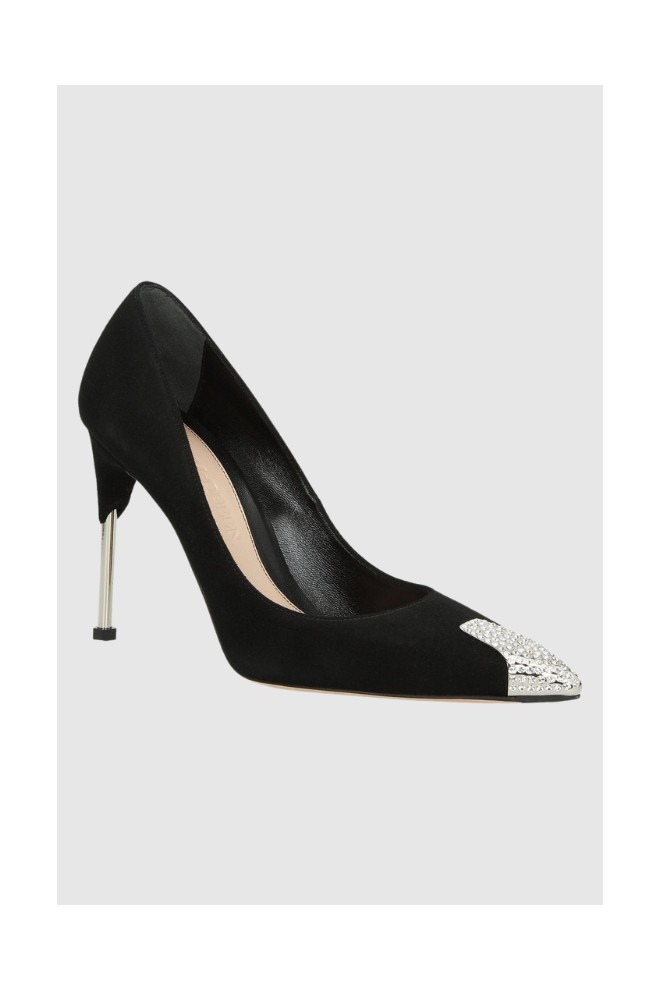 ALEXANDER MCQUEEN Black suede stilettos