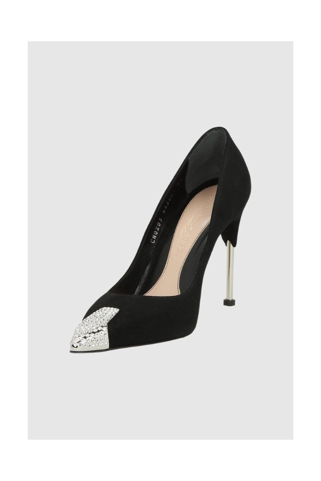 ALEXANDER MCQUEEN Tocuri stilettos din piele de căprioară neagră pentru femei