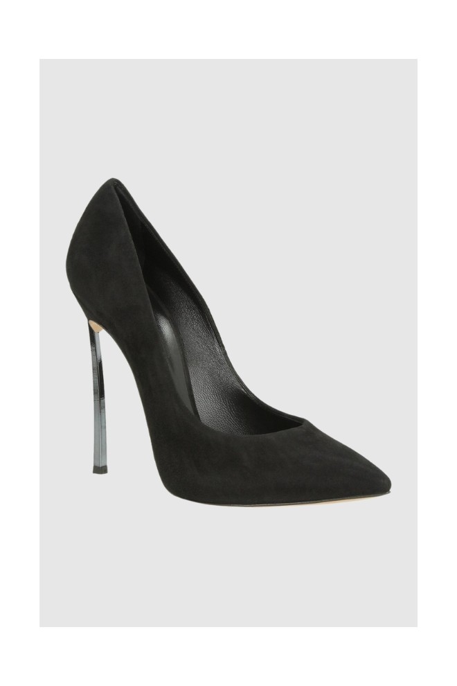 CASADEI Pump Blade black suede stilettos