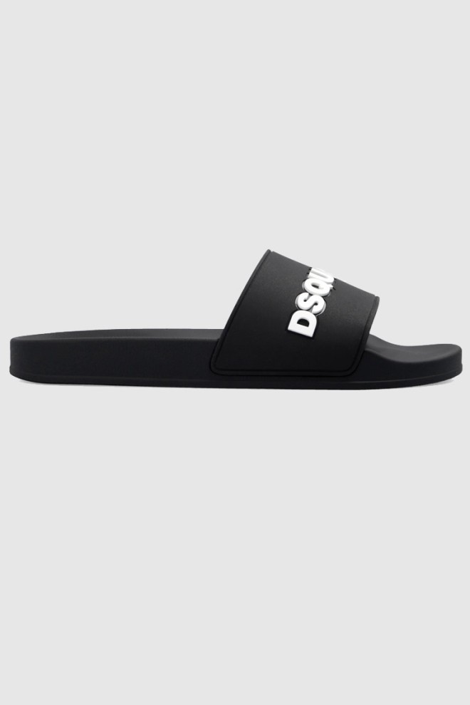 DSQUARED2 Black men's flip-flops with logo