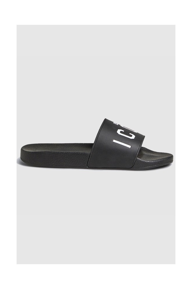 DSQUARED2 Black men's icon flip-flops