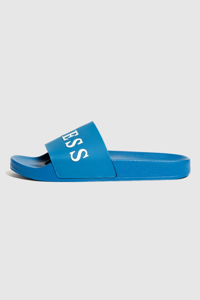 GUESS Blue men's flip-flops with white logo