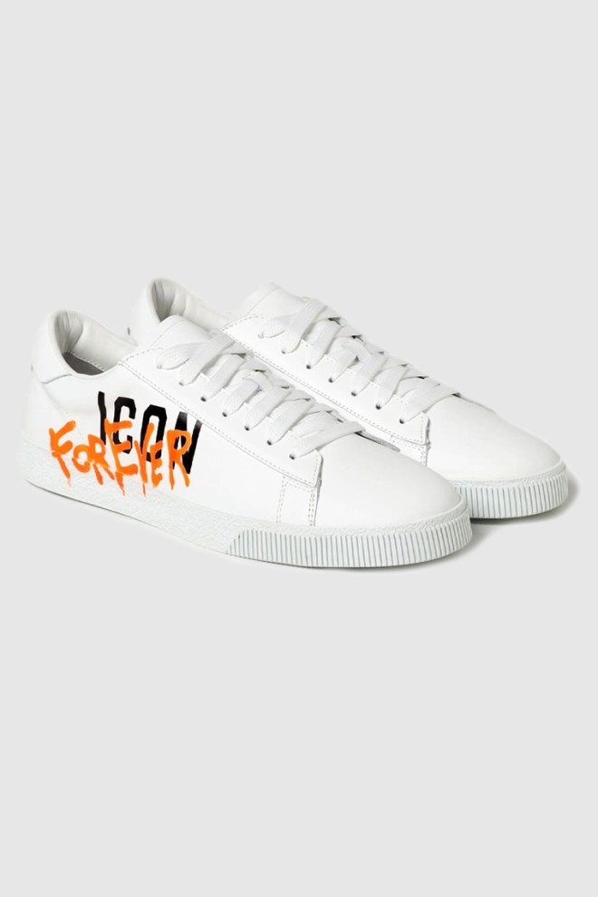 DSQUARED2 Adidași icon forever albi pentru bărbați