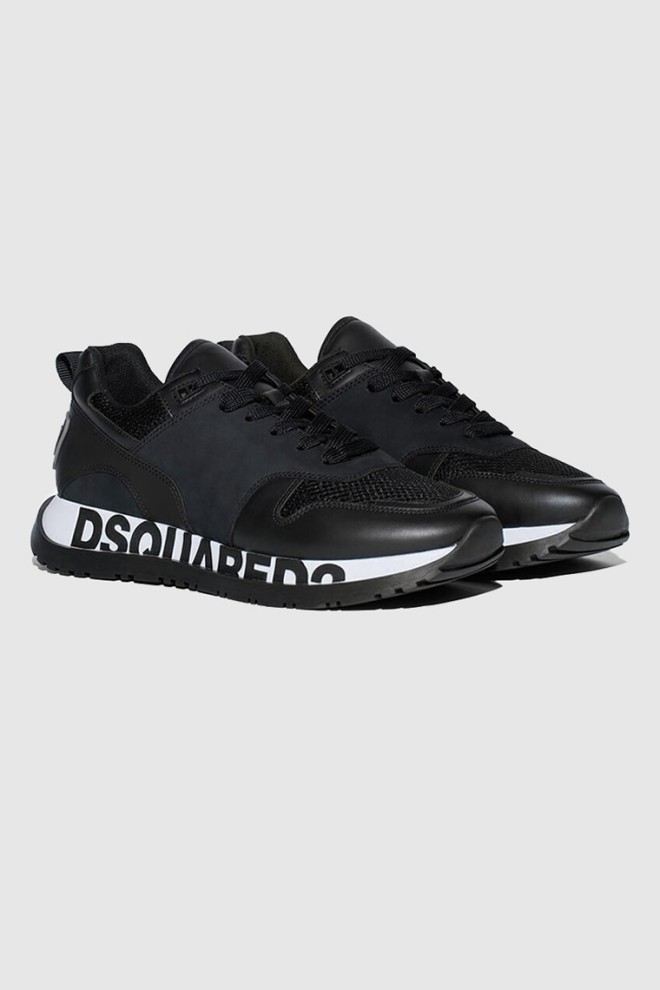 DSQUARED2 Black sneakers with logo on sole