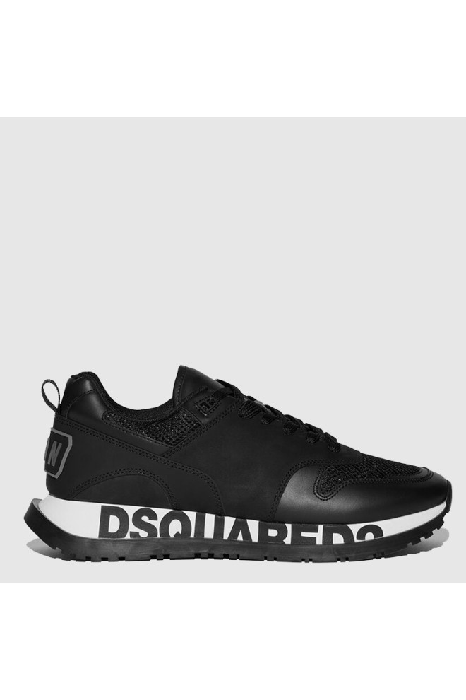 DSQUARED2 Black sneakers with logo on sole