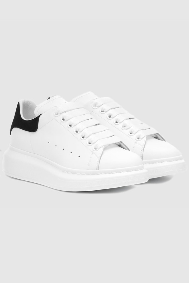 ALEXANDER MCQUEEN White women's sneakers with black stretch