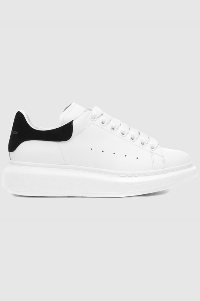 ALEXANDER MCQUEEN White women's sneakers with black stretch