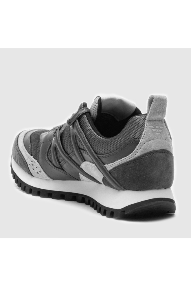 EMPORIO ARMANI Grey men's sneakers