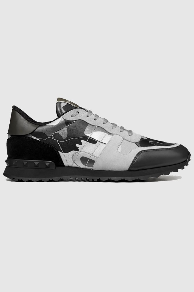 VALENTINO Garavani rockrunner sneakers in camouflage grey