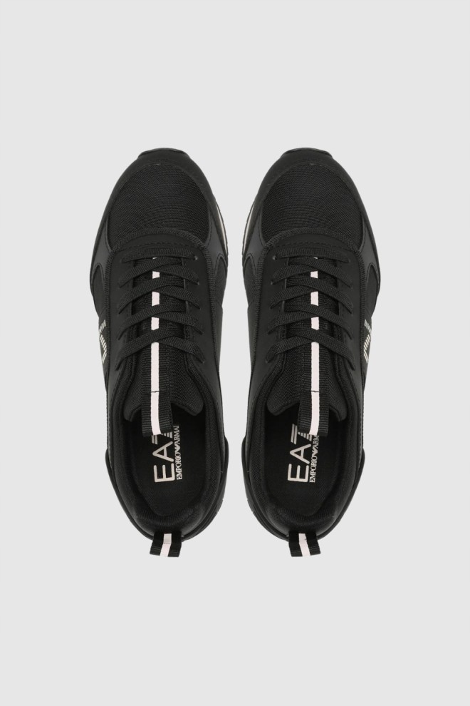 EA7 Black sneakers with beige sole