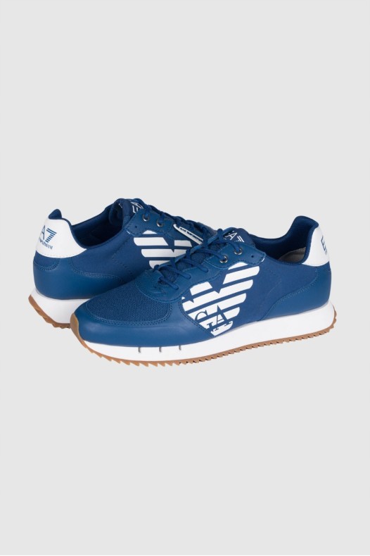 EA7 Niebieskie sneakersy z...