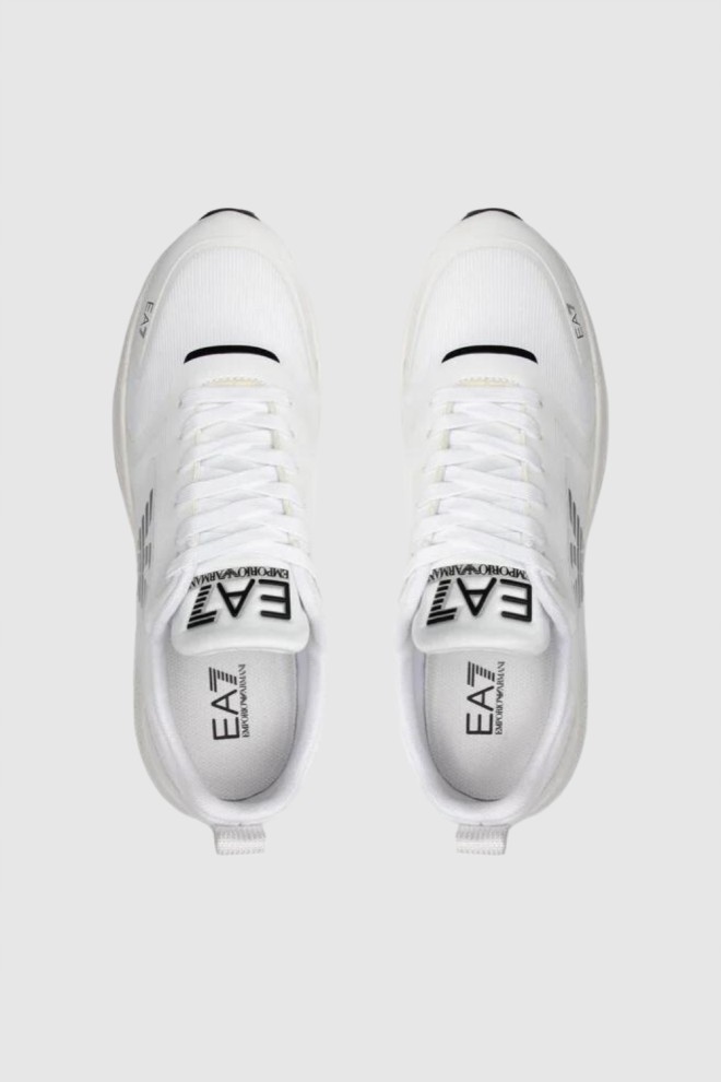 EA7 White sneakers with black sole