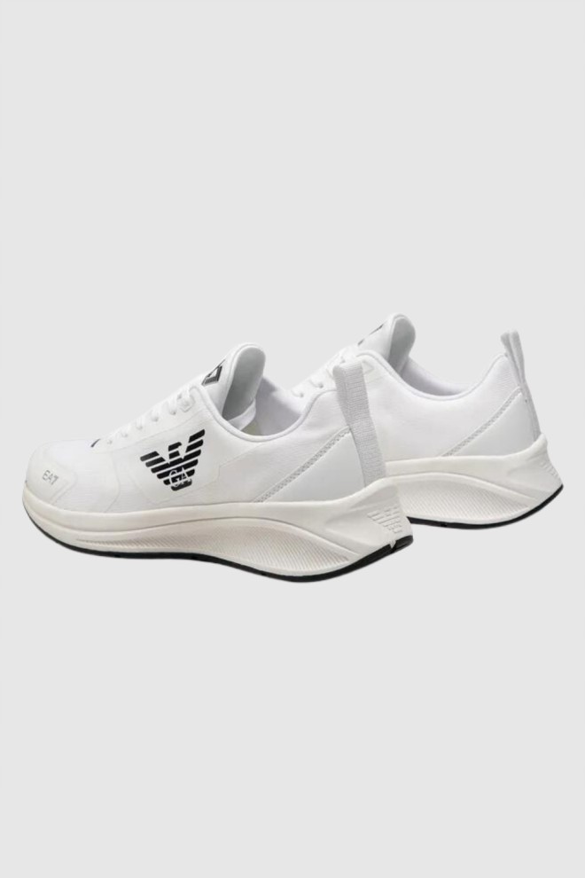 EA7 White sneakers with black sole