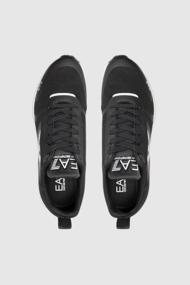 EA7 Black sneakers with white logo