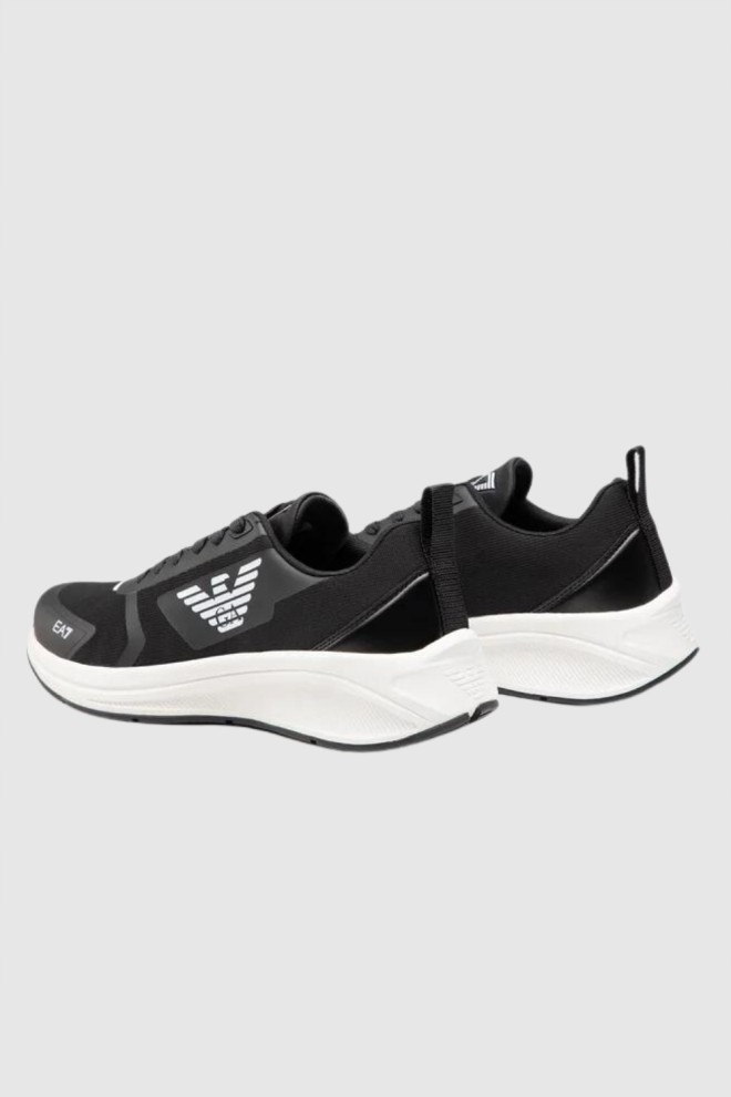 EA7 Black sneakers with white logo