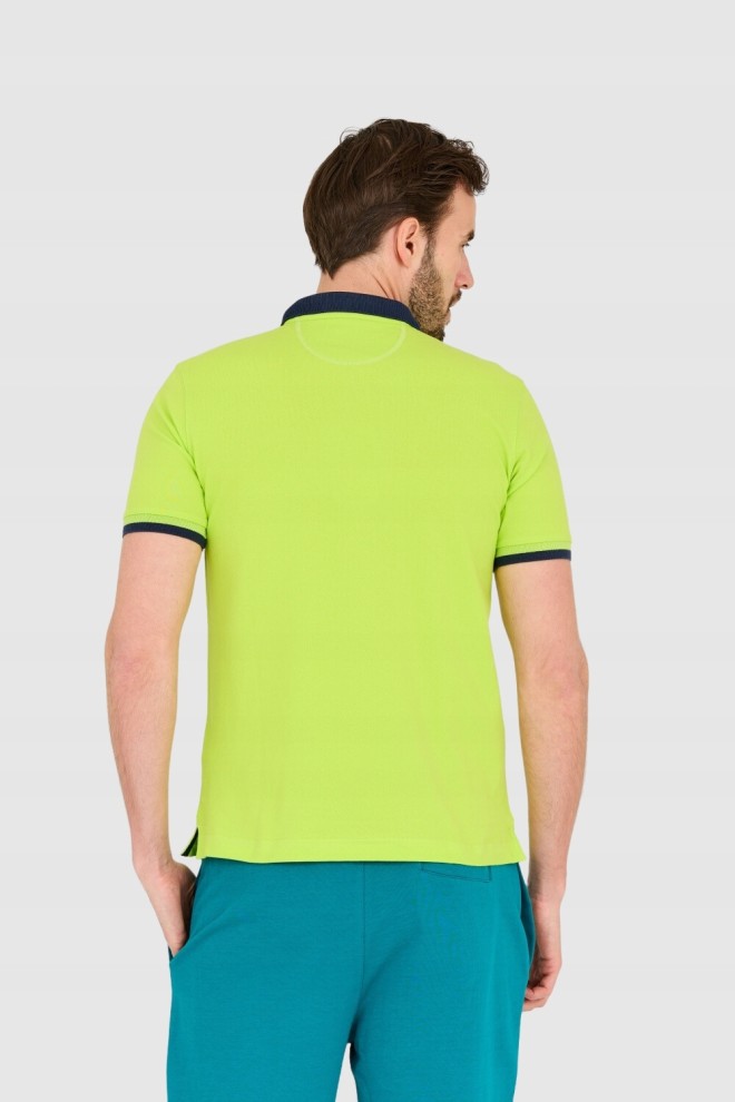 LA MARTINA Tricou polo verde pentru bărbați