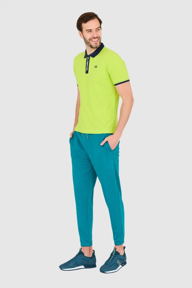 LA MARTINA Tricou polo verde pentru bărbați