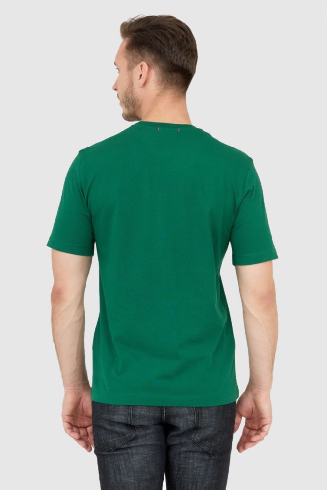 AERONAUTICA MILITARE Green men's t-shirt with velvet logo