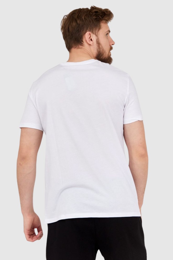 ARMANI EXCHANGE Tricou alb pentru bărbați cu logo gri