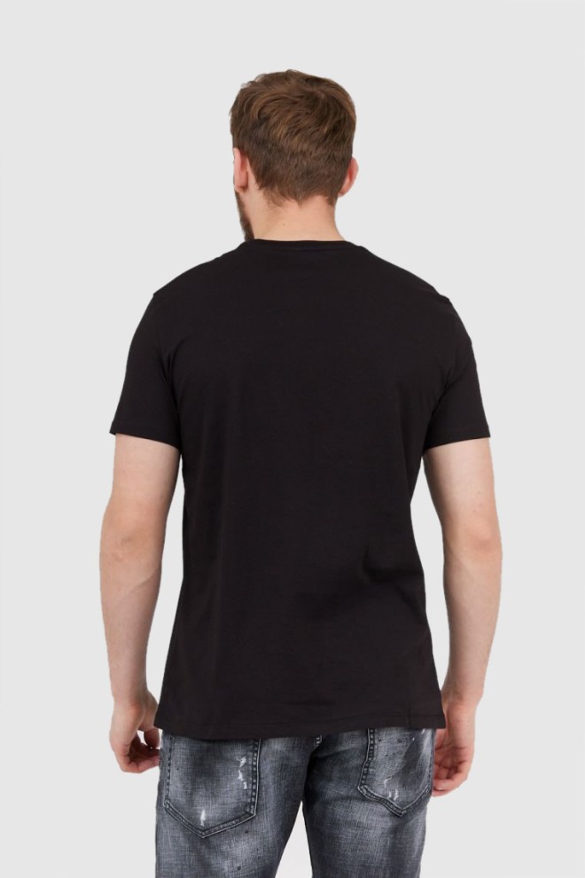 ARMANI EXCHANGE Czarny t-shirt męski z aplikacją z logo