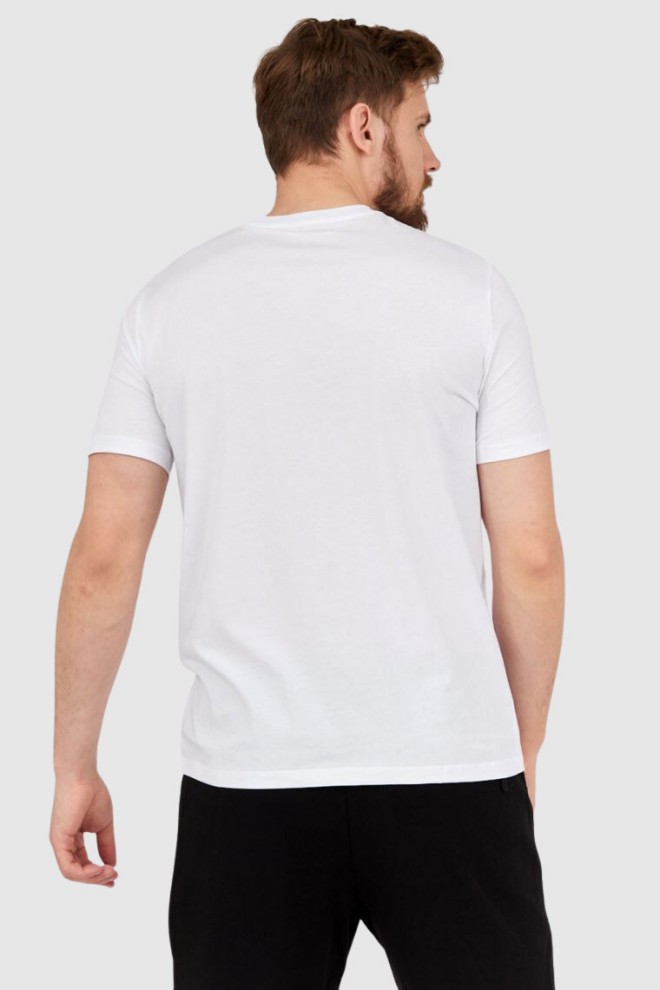 ARMANI EXCHANGE Biały t-shirt męski z czarnym logo