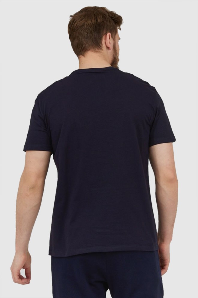 ARMANI EXCHANGE Granatowy t-shirt męski z dużym logo