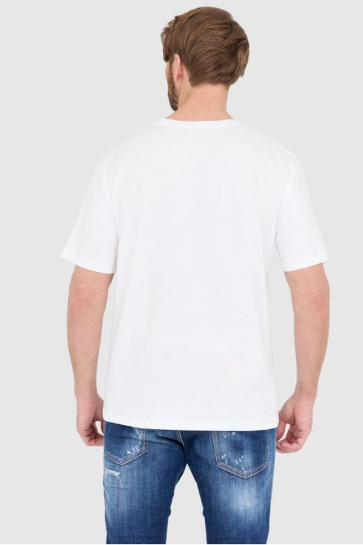 BALMAIN Biały t-shirt męski...