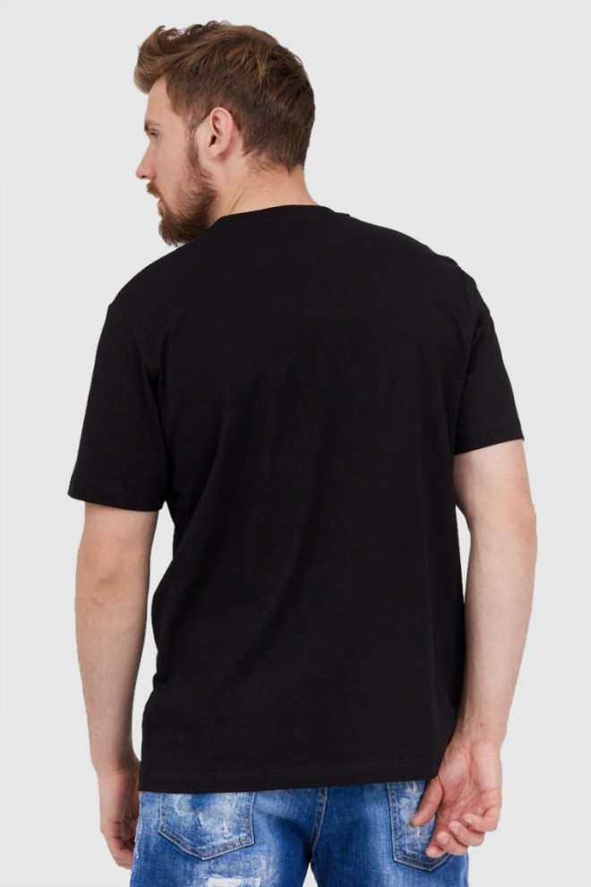 DIESEL Black men's t-shirt with embossed logo