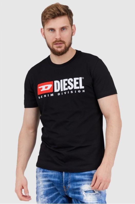 DIESEL Czarny t-shirt męski...
