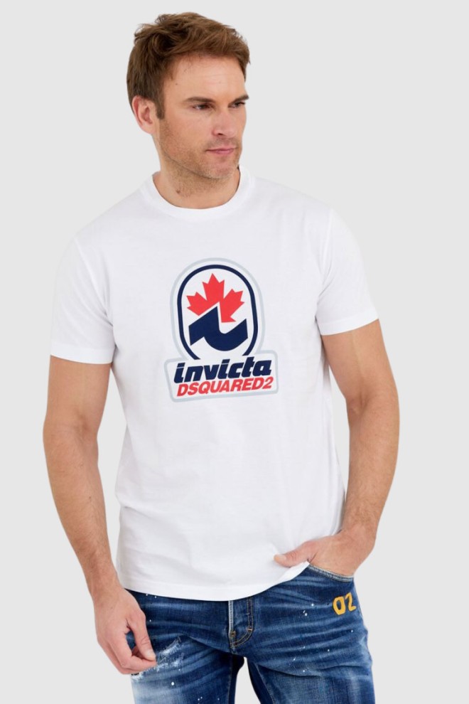 DSQUARED2 Tricoul invicta cigar alb pentru bărbați