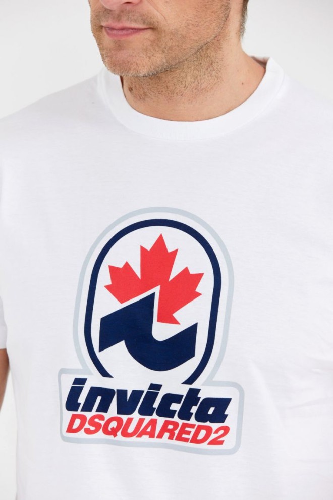 DSQUARED2 Tricoul invicta cigar alb pentru bărbați