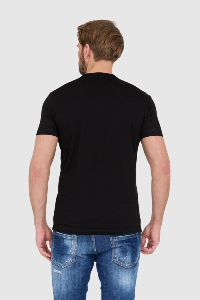 DSQUARED2 Black men's t-shirt with neon icon logo