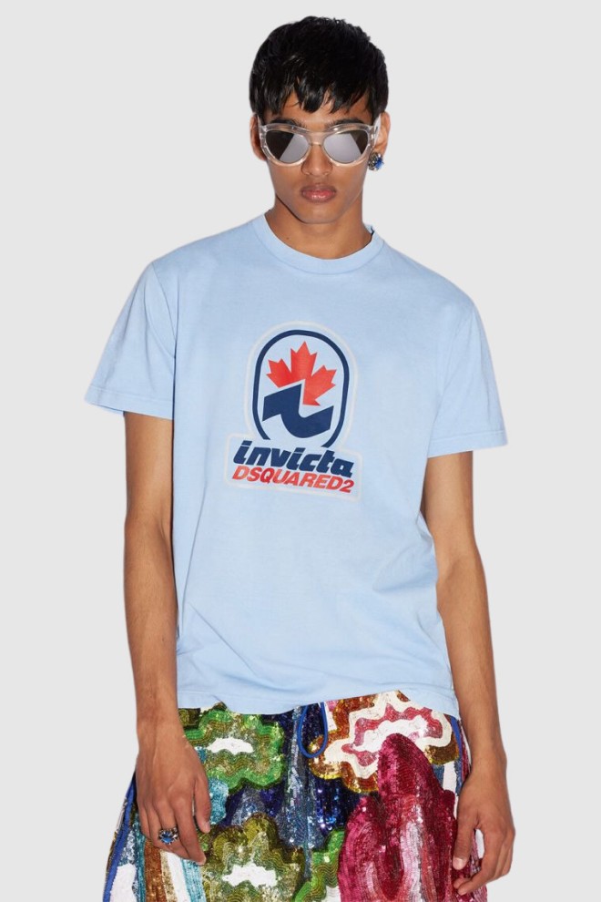 DSQUARED2 Tricoul invicta albastru cu trabuc pentru bărbați