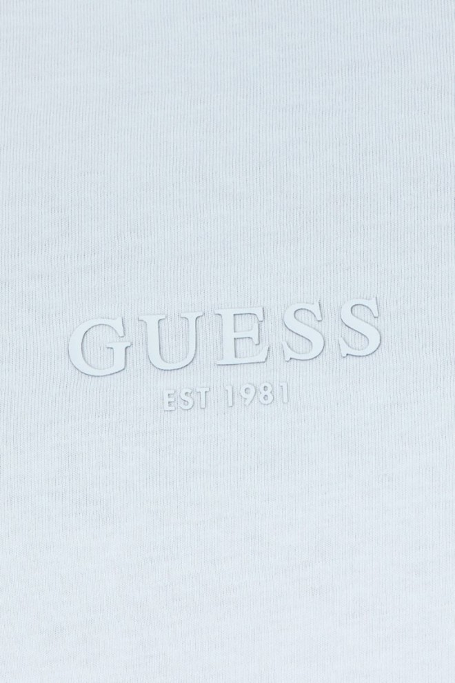 GUESS Blue men's t-shirt with logo applique