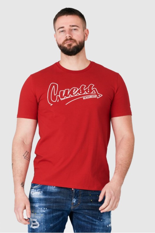 GUESS Czerwony t-shirt...