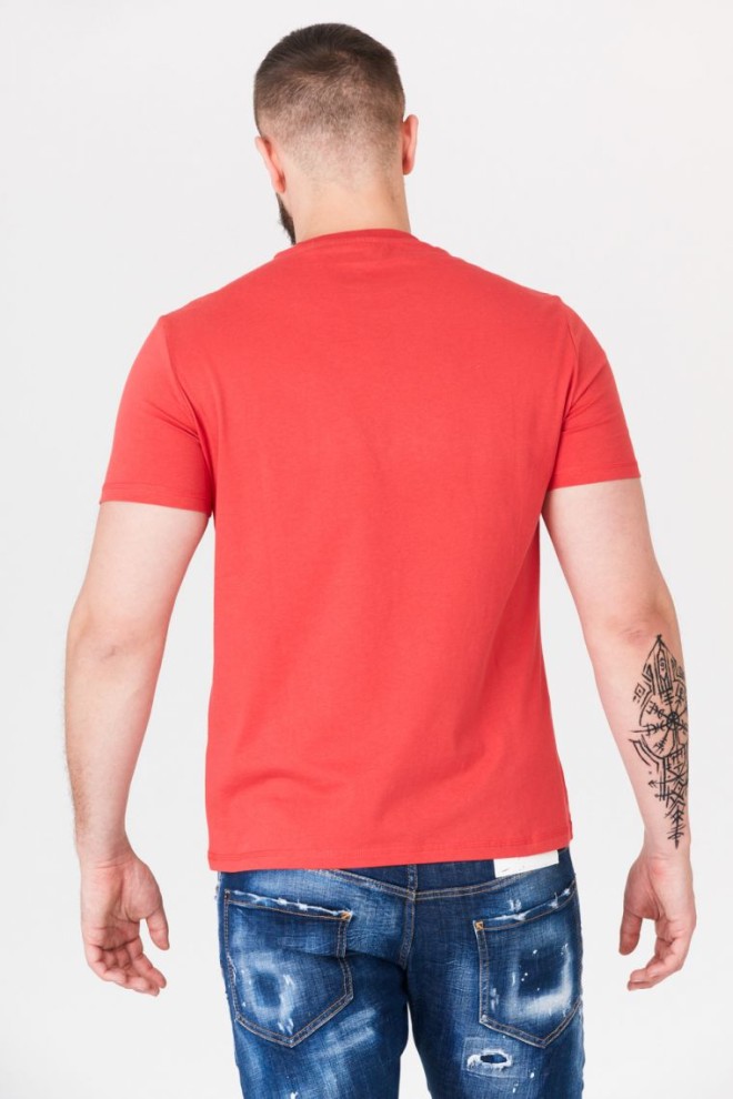 GUESS Red men's t-shirt with logo applique