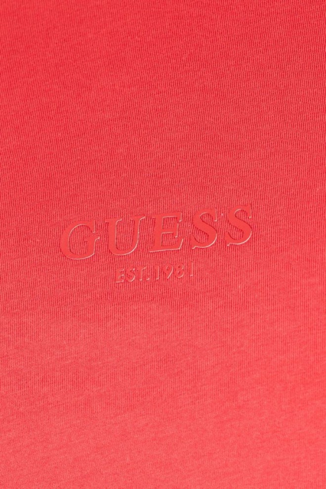 GUESS Red men's t-shirt with logo applique