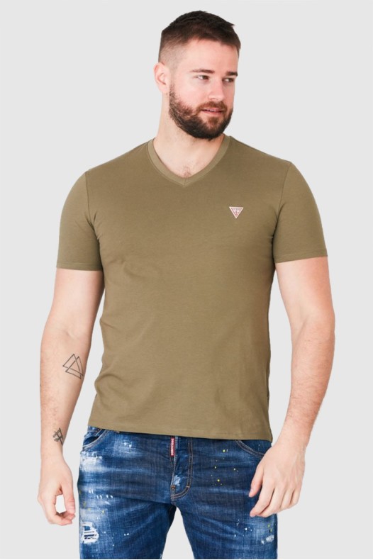 GUESS Khaki men's tee with...