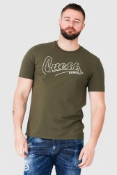 GUESS Oliwkowy t-shirt...