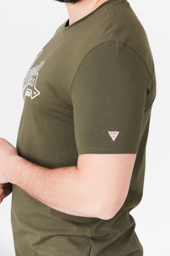 GUESS Tricou de plajă măsliniu pentru bărbați