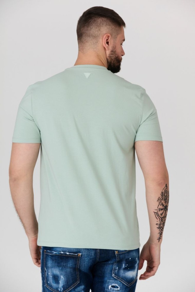 GUESS Pistachio tricou pentru bărbați cu logo în relief