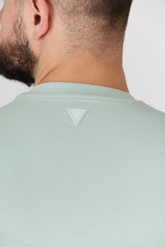 GUESS Pistachio tricou pentru bărbați cu logo în relief