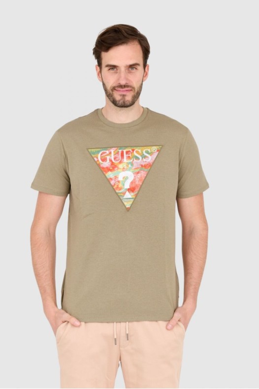 GUESS T-shirt green slim fit