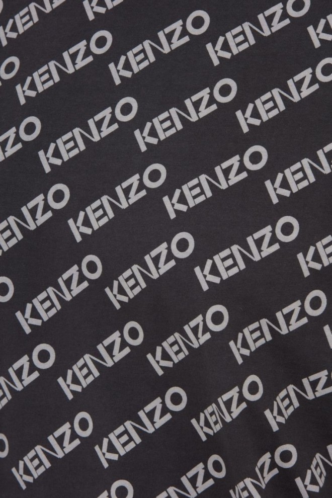 KENZO Tricou oversize negru cu monogramă pentru bărbați