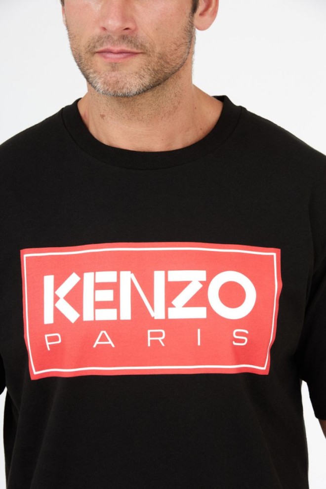 KENZO Black men's t-shirt with red print