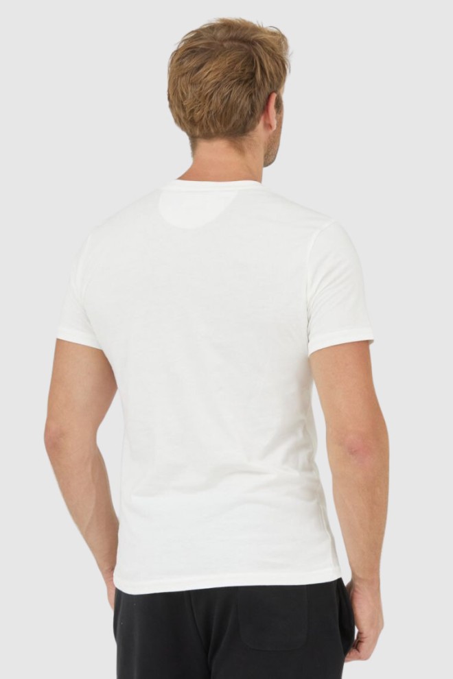 LA MARTINA White men's t-shirt with grey logo