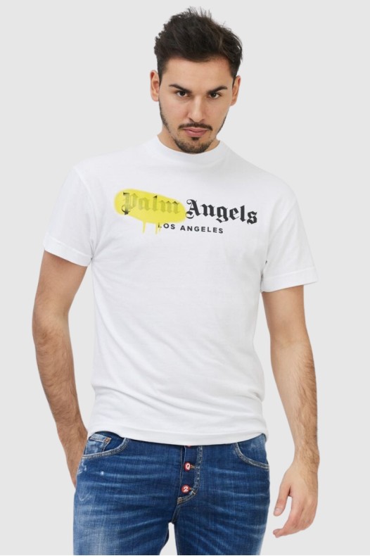 PALM ANGELS Tricou alb cu...