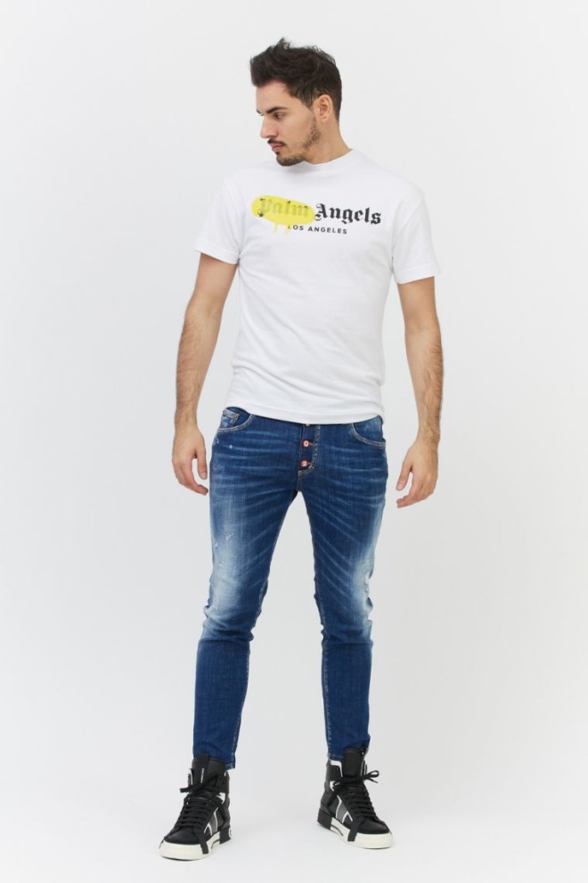 PALM ANGELS White men's logo t-shirt