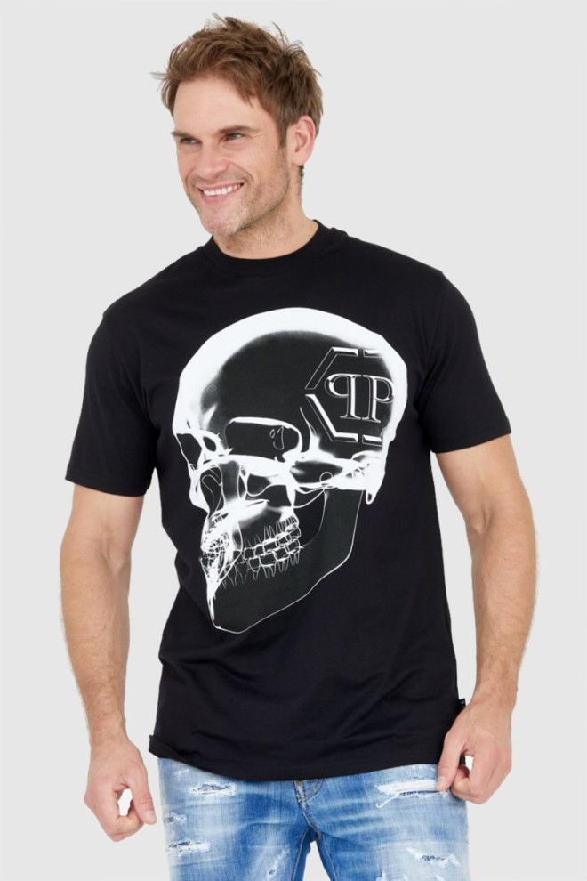 PHILIPP PLEIN Czarny t-shirt męski x-ray skull