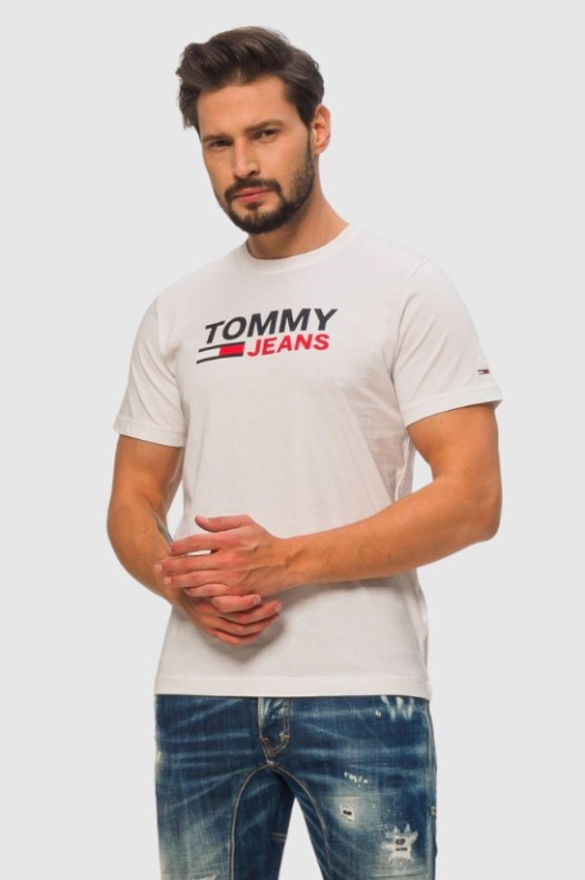 TOMMY JEANS Biały t-shirt...